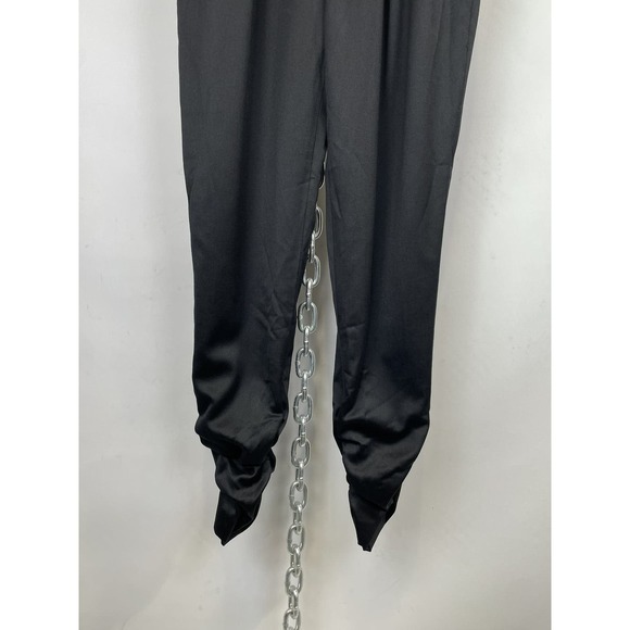 NEW Alice + Olivia Black Wool Ruched Tapered Trousers Size 6 - Picture 3 of 10